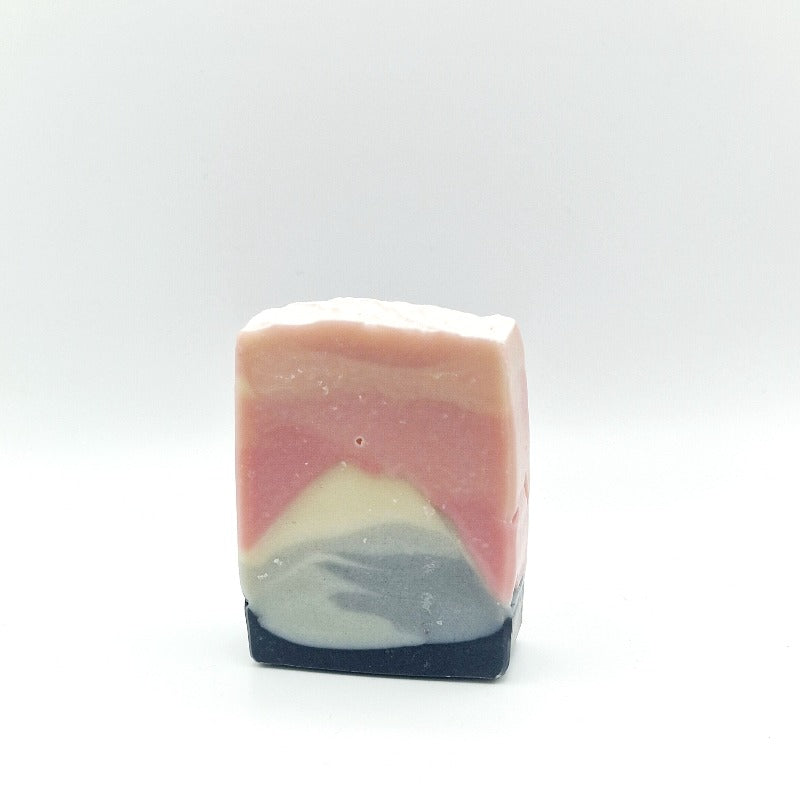 Soap inpired by Hekla volcano with sunset in pink shades